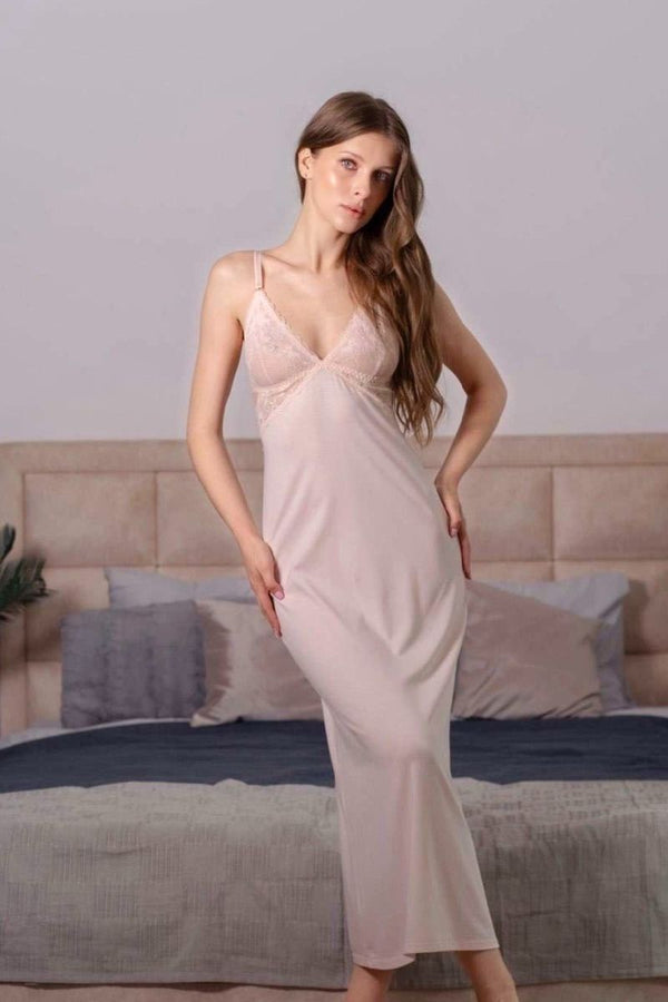 Сорочка с открытой спинкой Pink Pearl PP-5019 peach blush