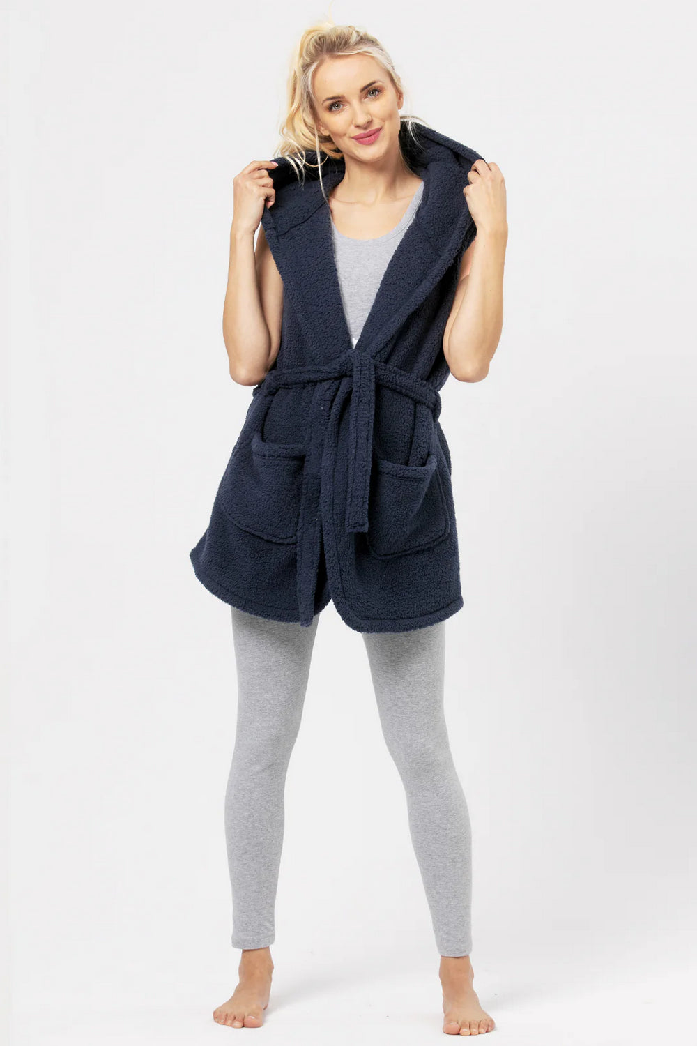 Флисовый домашний жилет LHW 152 B24 blue