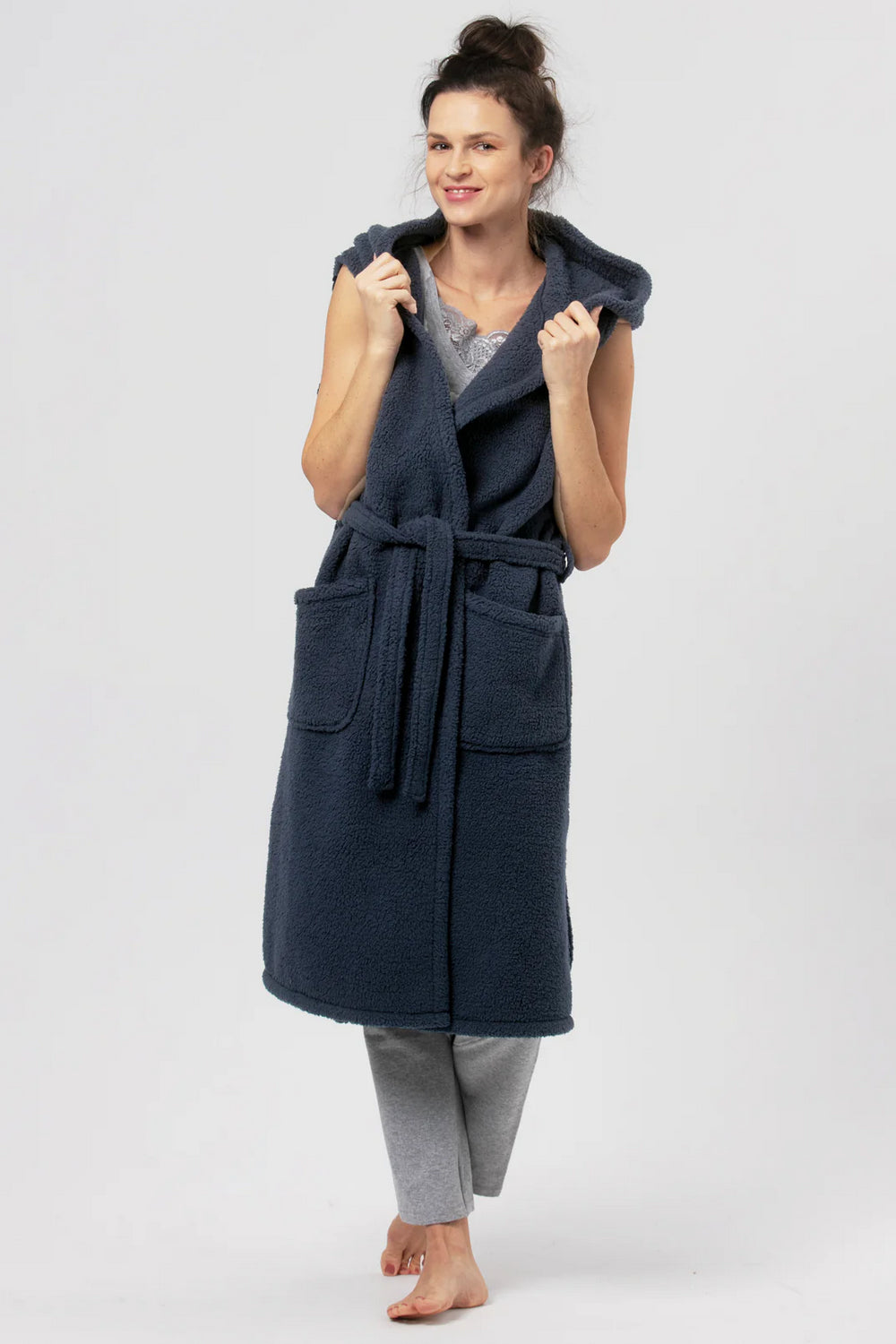 Флісовий домашній жилет LHW 151 B24 blue