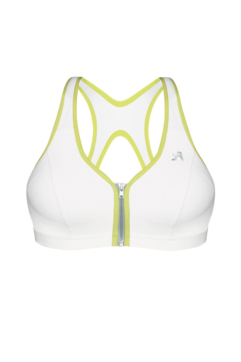 Спортивный бюстгальтер B00BW (ур.2) Zipped bra black/white/green