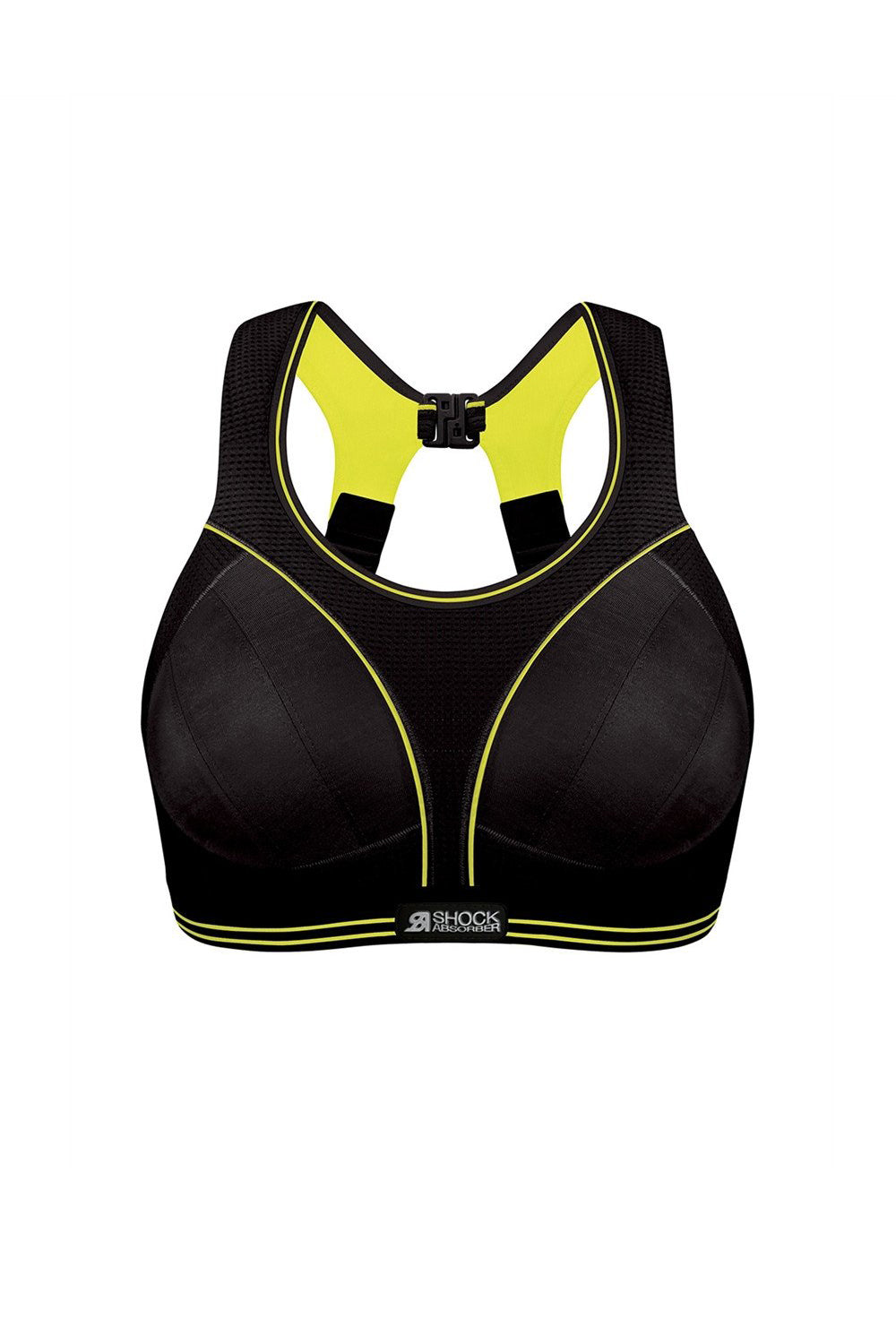 Бюстгальтер для бега B5044 black/lime (ур.3) Running bra