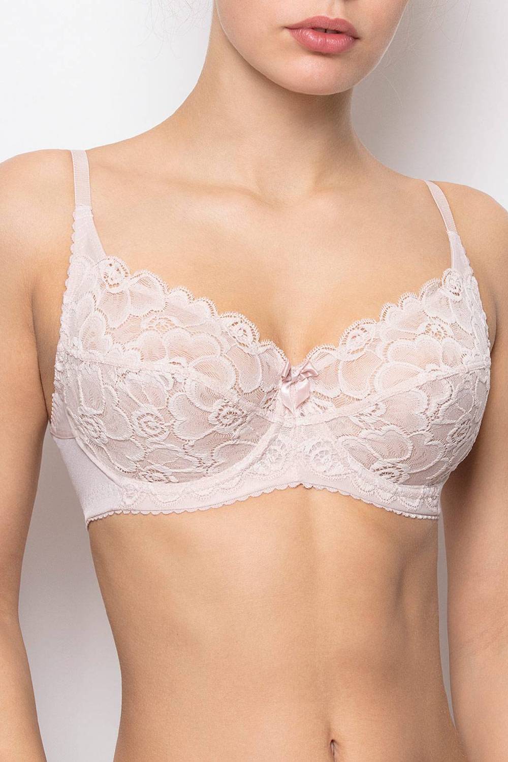 Мягкий бюстгальтер из кружева 535-146 rose