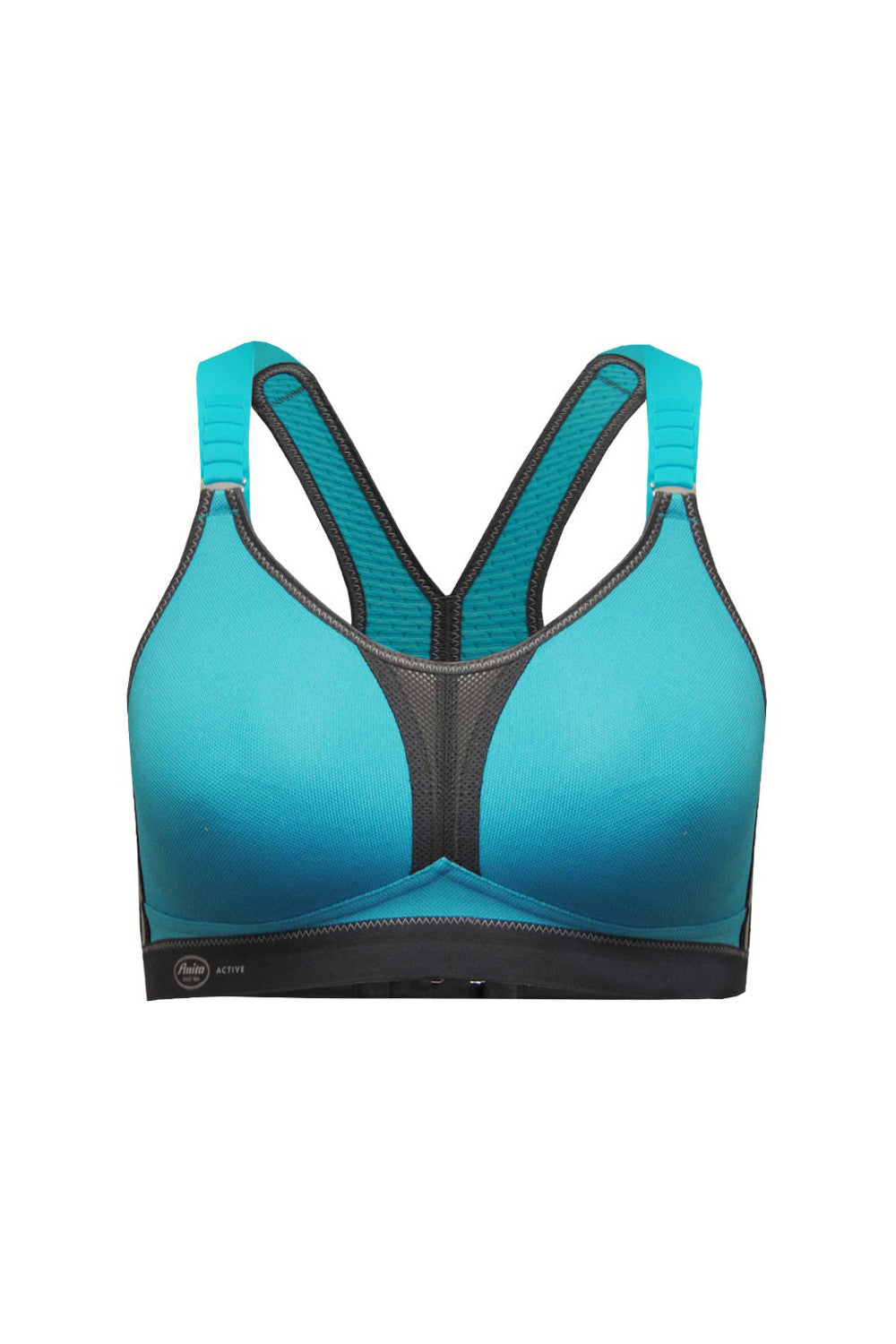 Спортивный бюстгальтер (ур.3) 5537 павлин/антрацит