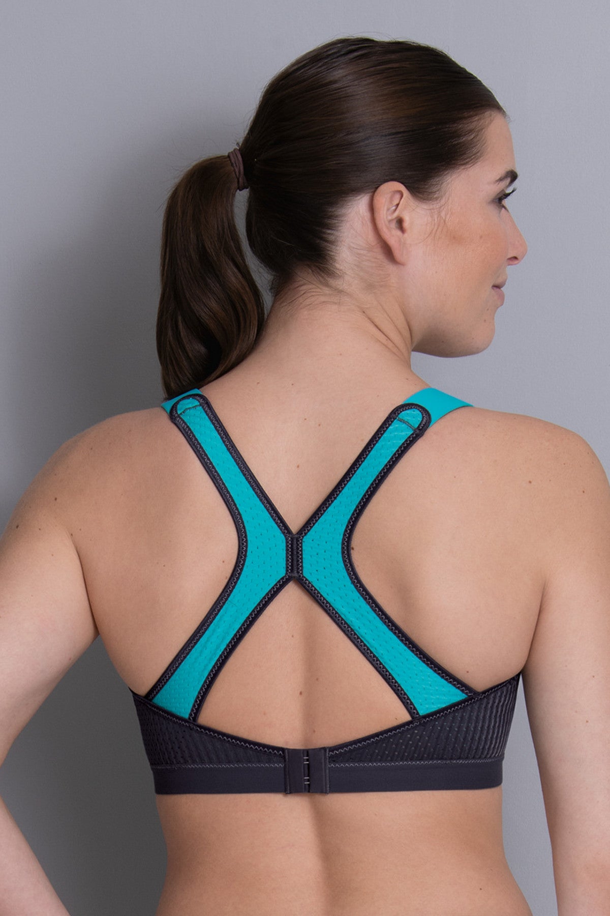 Спортивный бюстгальтер (ур.3) 5537 DynamiX Star павлин/антрацит