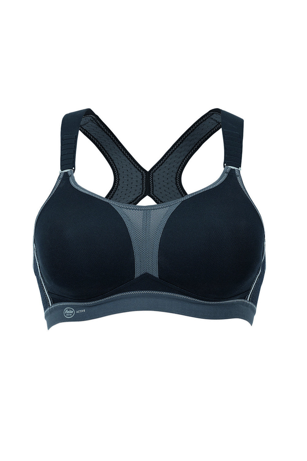 Спортивный бюстгальтер (ур.3) 5537 черный/антрацит