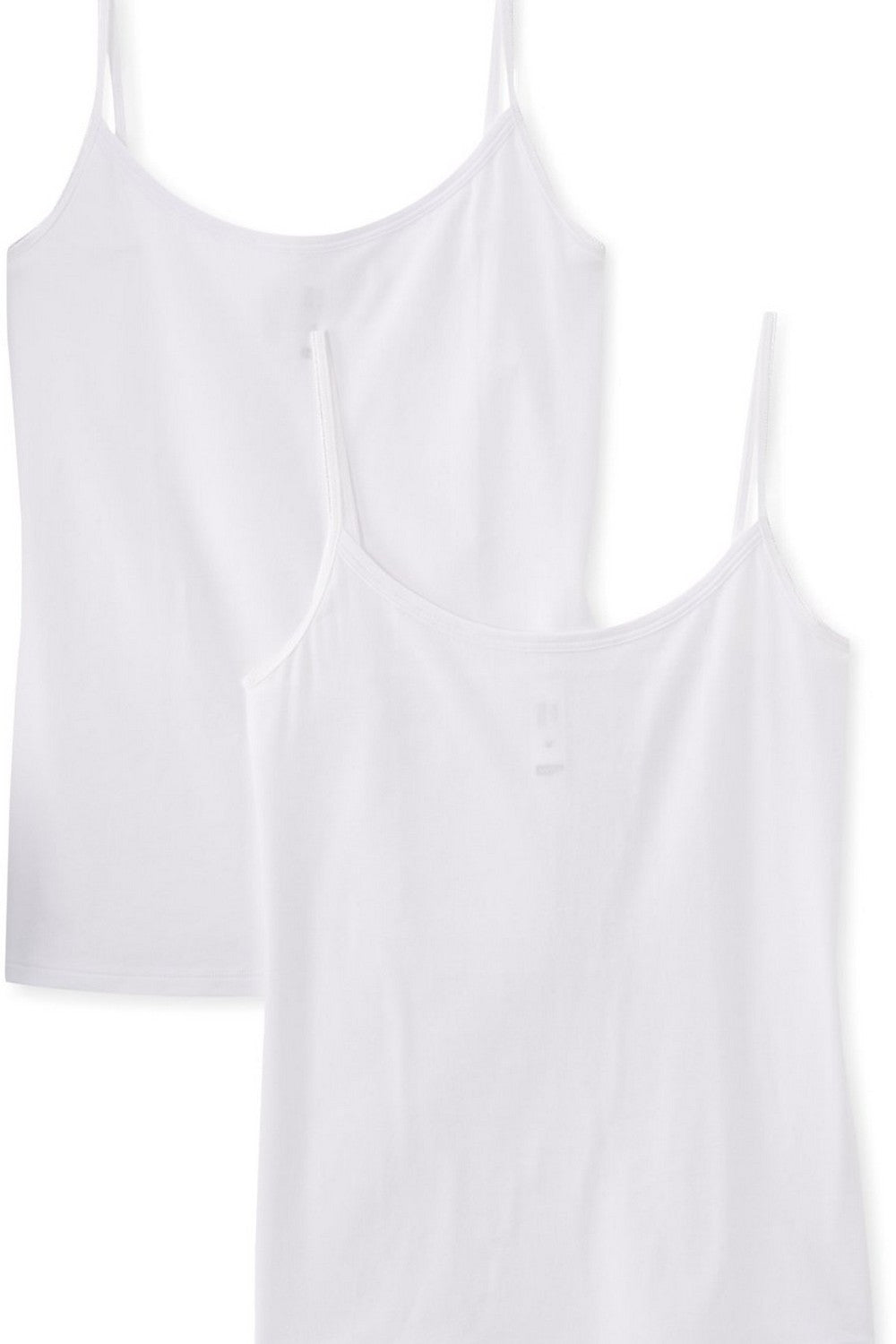 Набор хлопковых маек на тонких бретелях D00JJ Les Pockets white