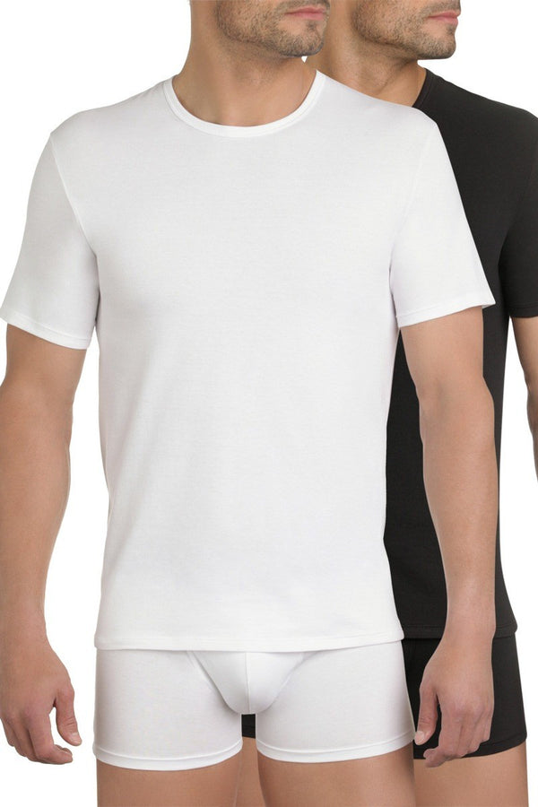 Хлопковая мужская футболка D040W (2 шт.) X-Temp black/white