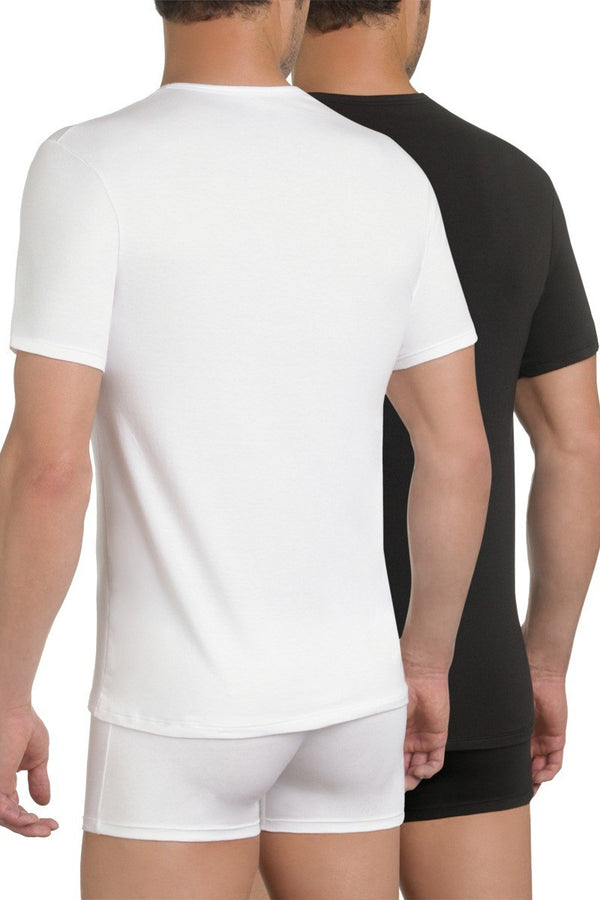 Хлопковая мужская футболка D040W (2 шт.) X-Temp black/white