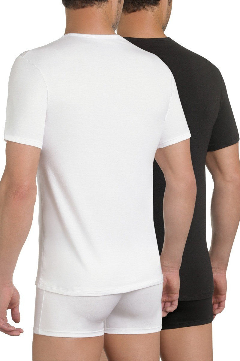 Бавовняна чоловіча футболка D040W (2 шт.) X-Temp black/white