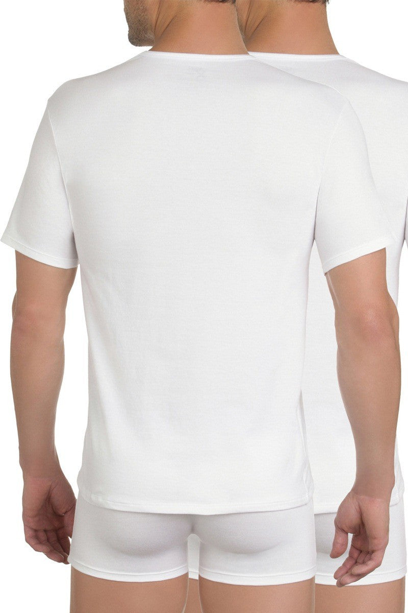 Бавовняна чоловіча футболка D040W (2 шт.) X-Temp white