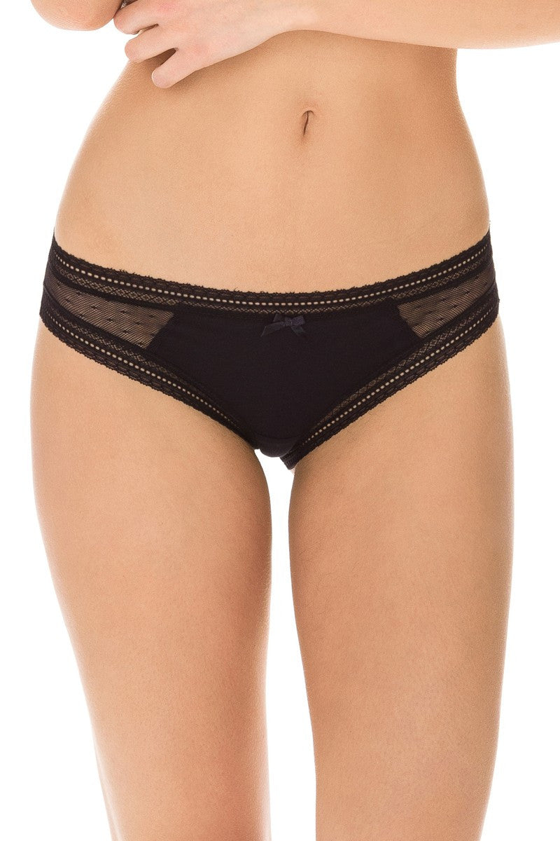 Трусики слип с кружевом D042L Sexy Transparency (2 шт.) black