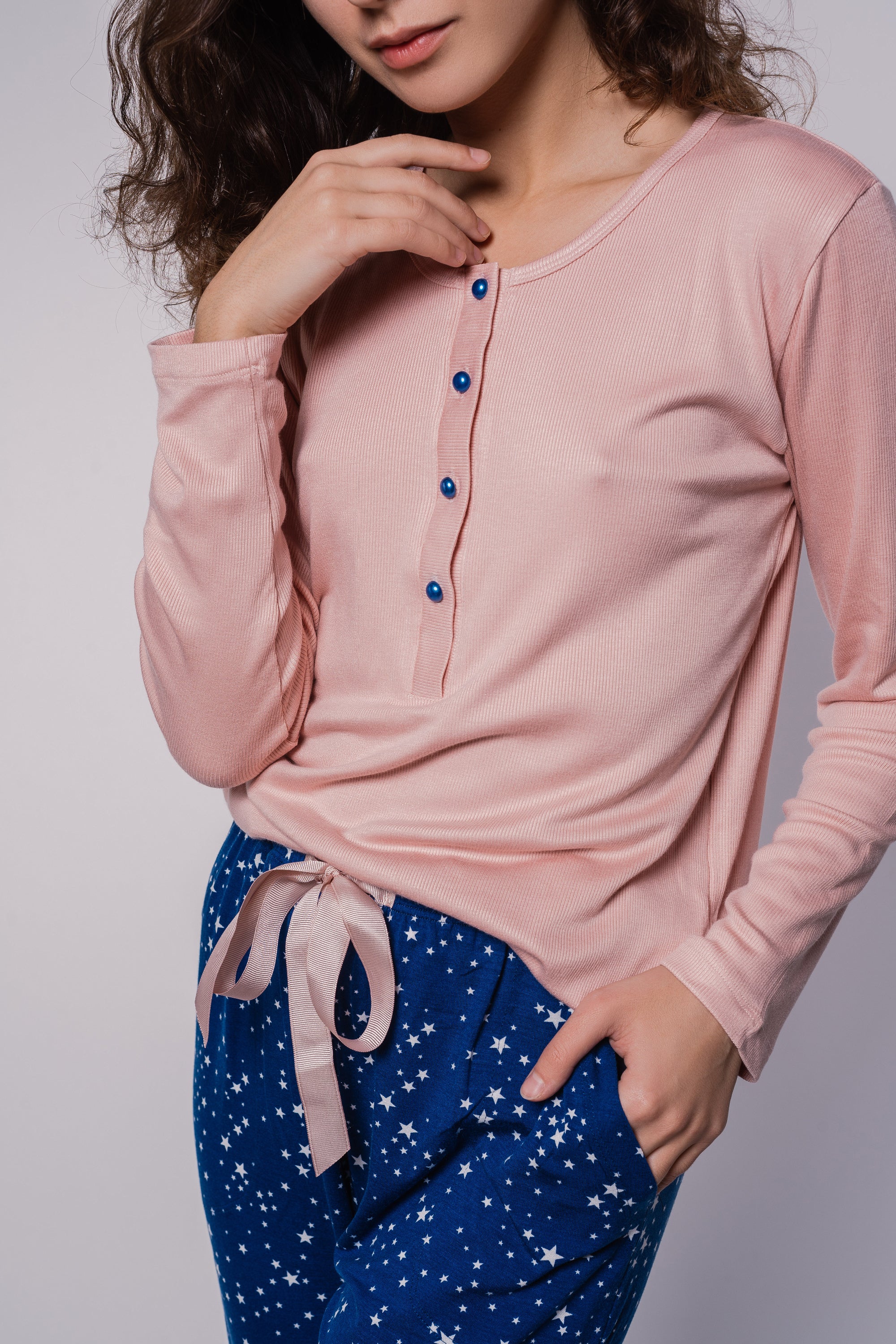 Пижама из вискозы со звездами LP-006 Flavio