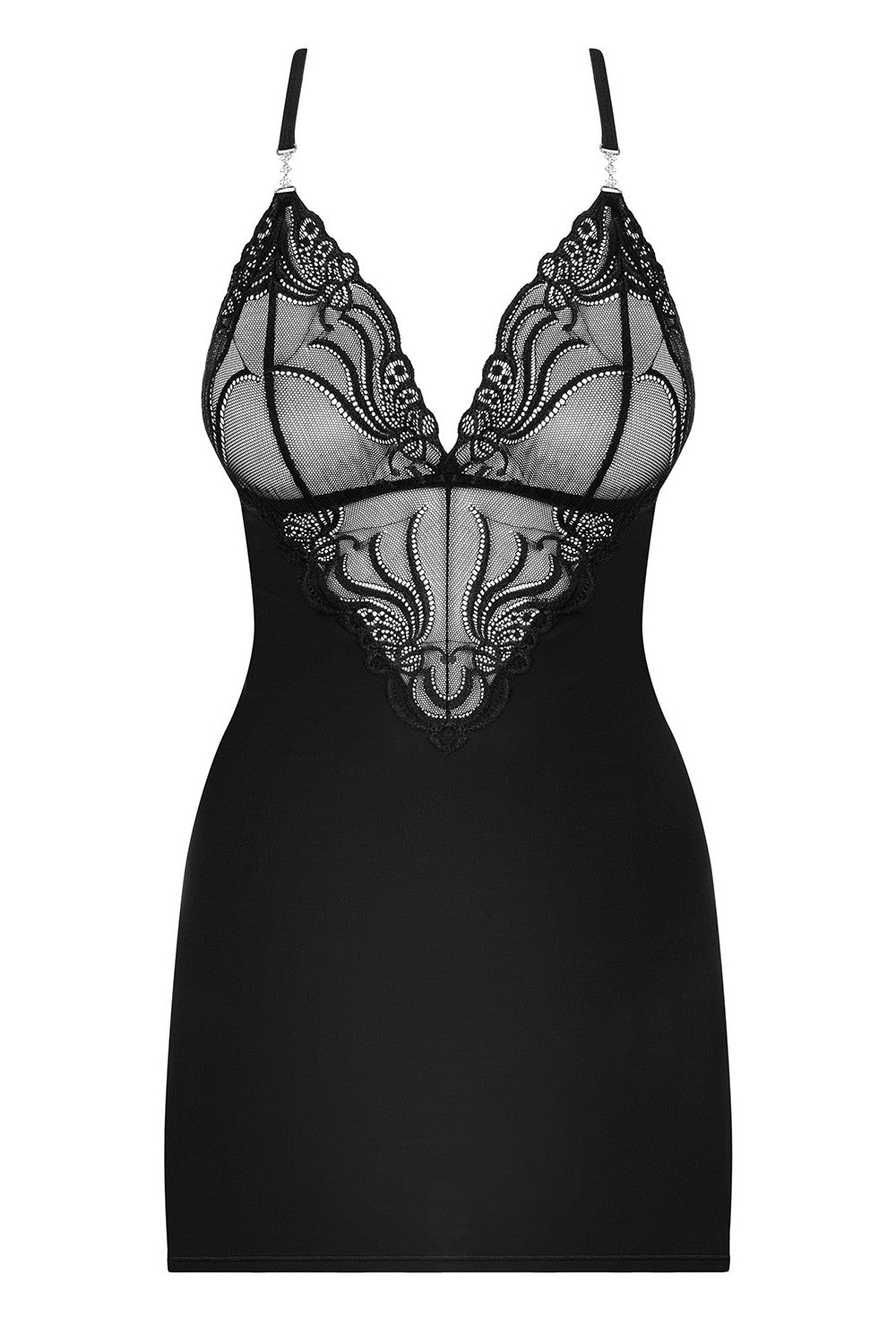 Облегающая сорочка с кружевным лифом 828-CHE-1