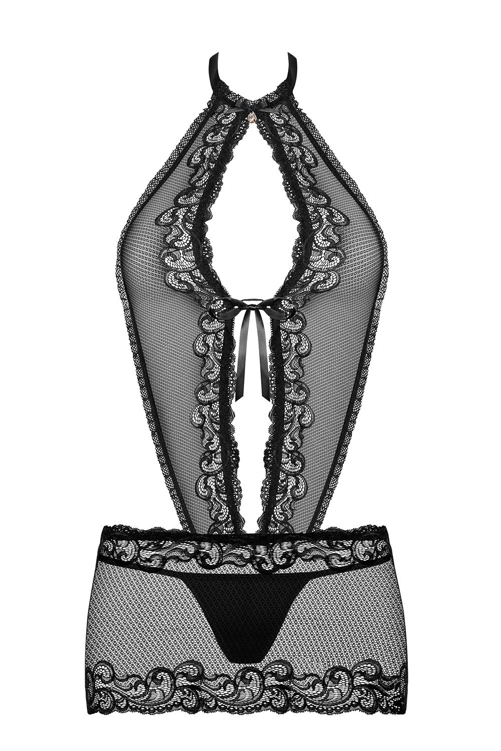 Эротическая сорочка с открытой спиной 830-CHE-1