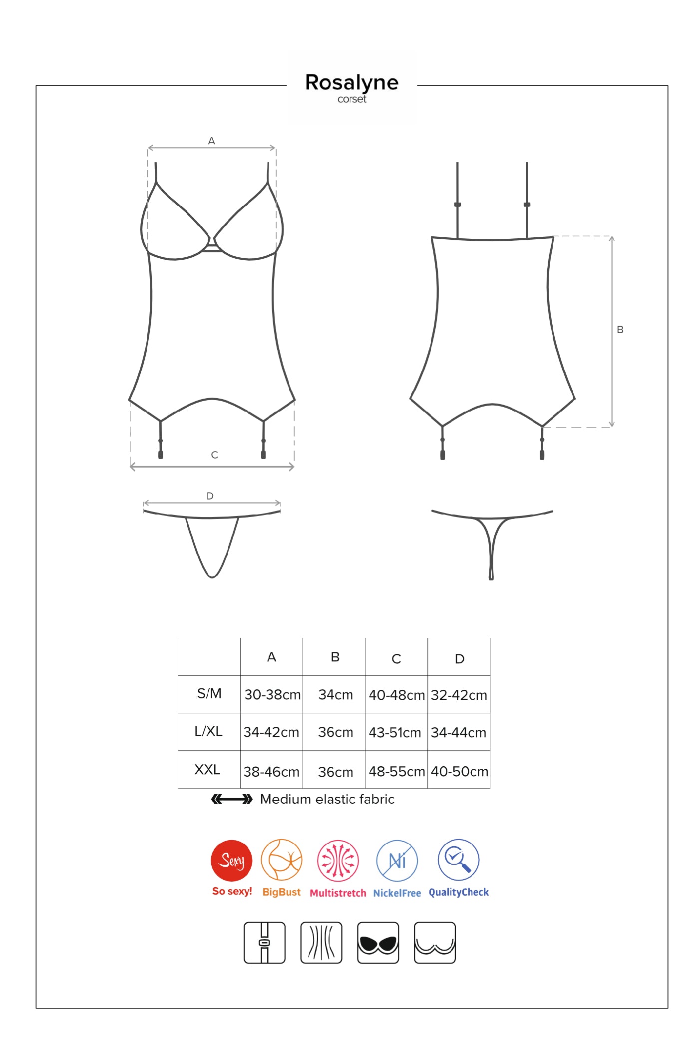 Корсет с уплотненными чашками Rosalyne