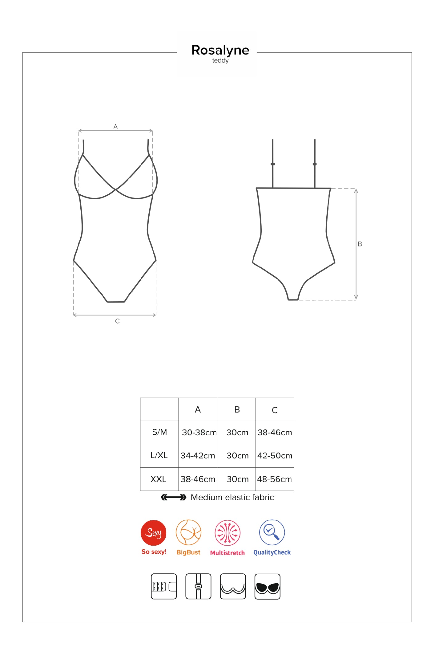 Боди с уплотненными чашками Rosalyne