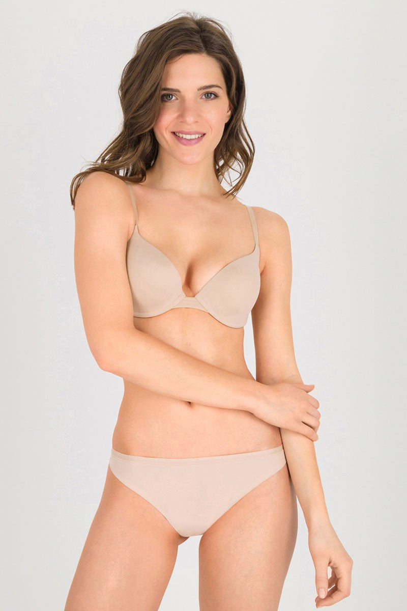 Формованный гладкий бюстгальтер push-up 9443 T-shirt nude