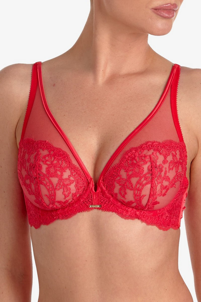 Мягкий бюстгальтер с вышивкой Джелато БМ10 red