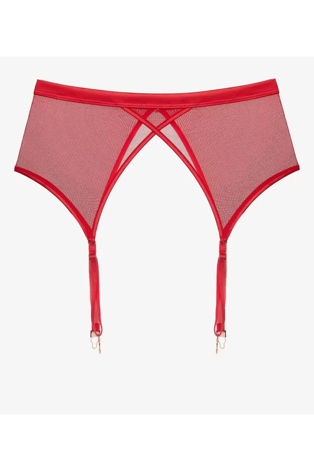 Пояс для чулок из микросетки Джелато ПЧ1 red