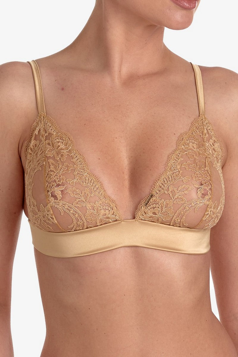 Бралет с цветочной вышивкой Калиссон БМ4 gold