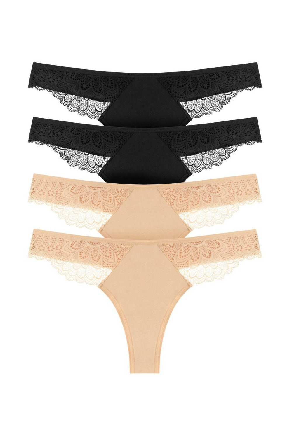 Трусики стринг из модала 2069-12 (4 шт.) 01/01/04/04