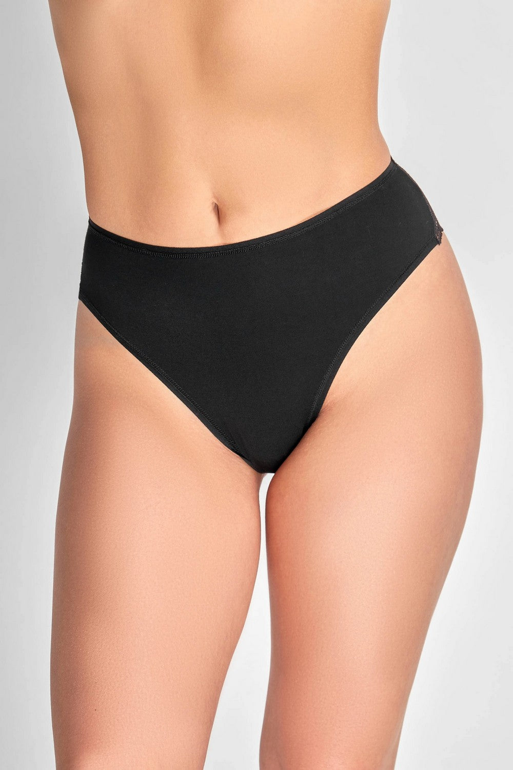 Трусики слип с кружевом 2069-32 black