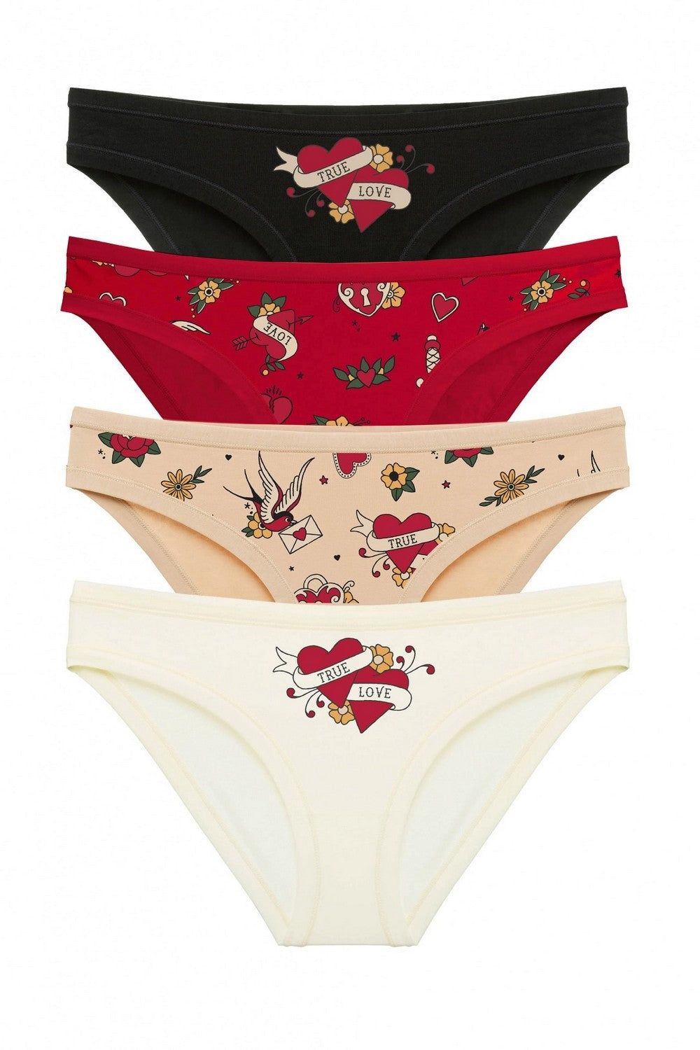 Трусики слип с принтом 2202-30 (4 шт.) 269/270/271/272