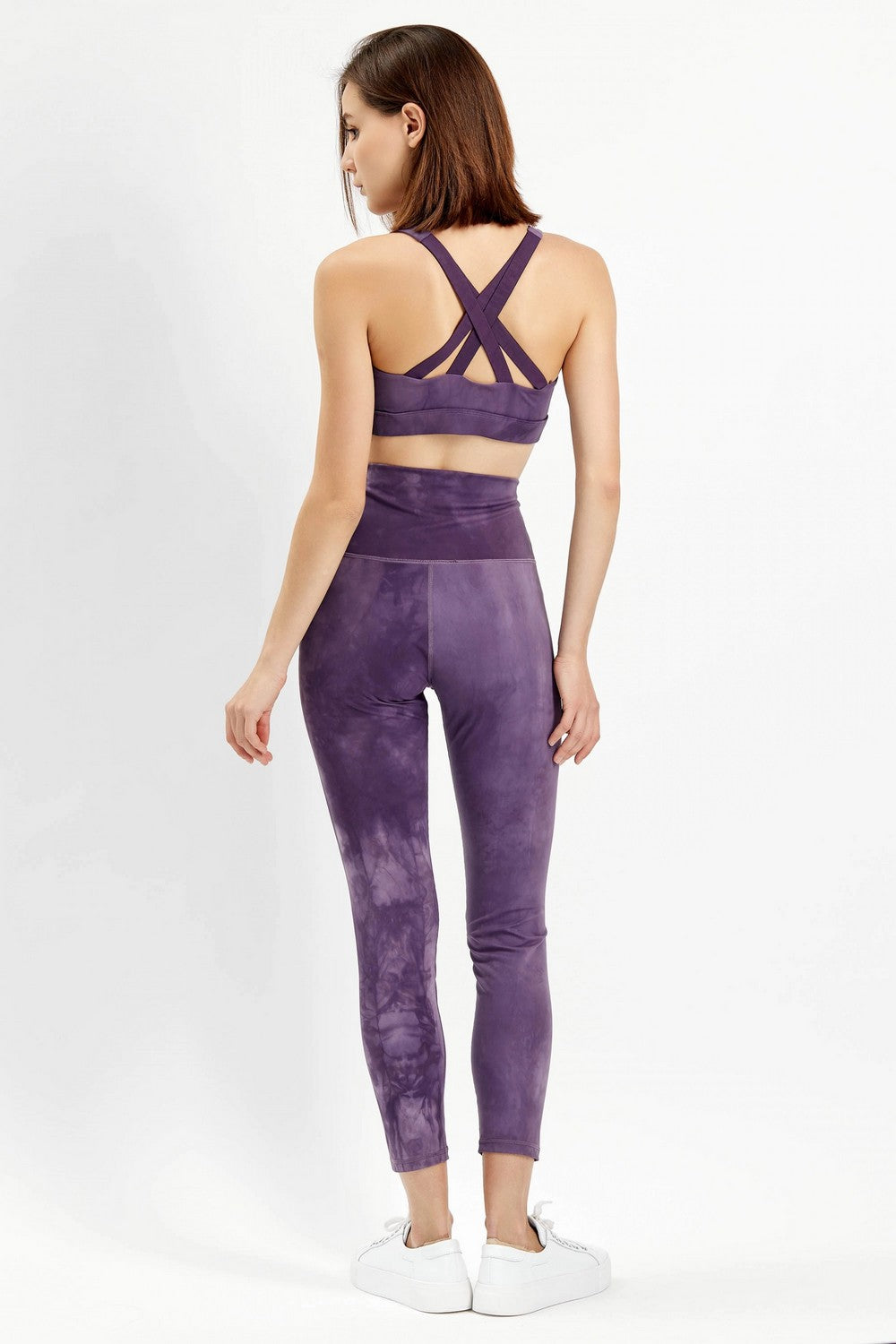 Спортивные леггинсы с принтом 6000-6021 lilac