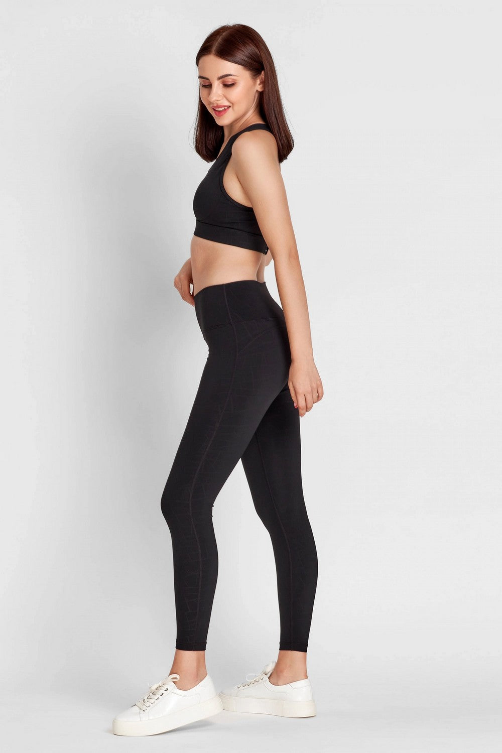 Спортивный костюм с принтом 6000-6243/6000-6023 black