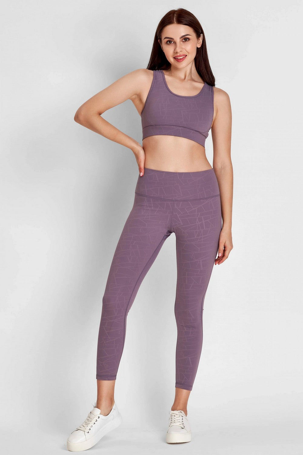 Спортивный костюм с принтом 6000-6243/6000-6023 lavender