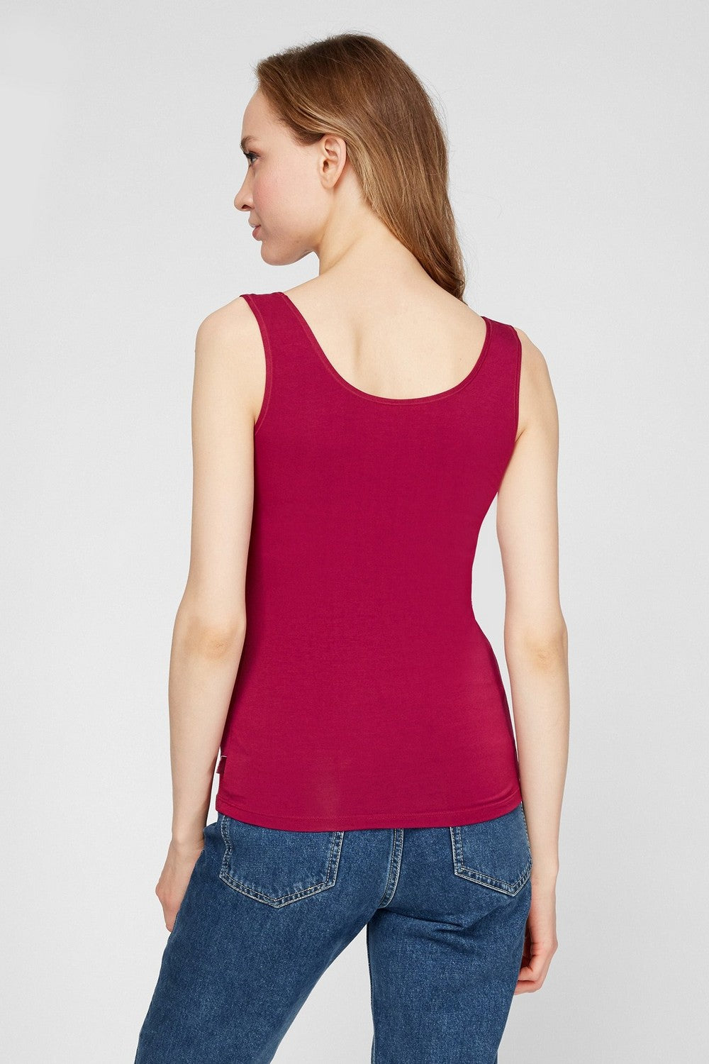 Майка со стразами 6014 burgundy