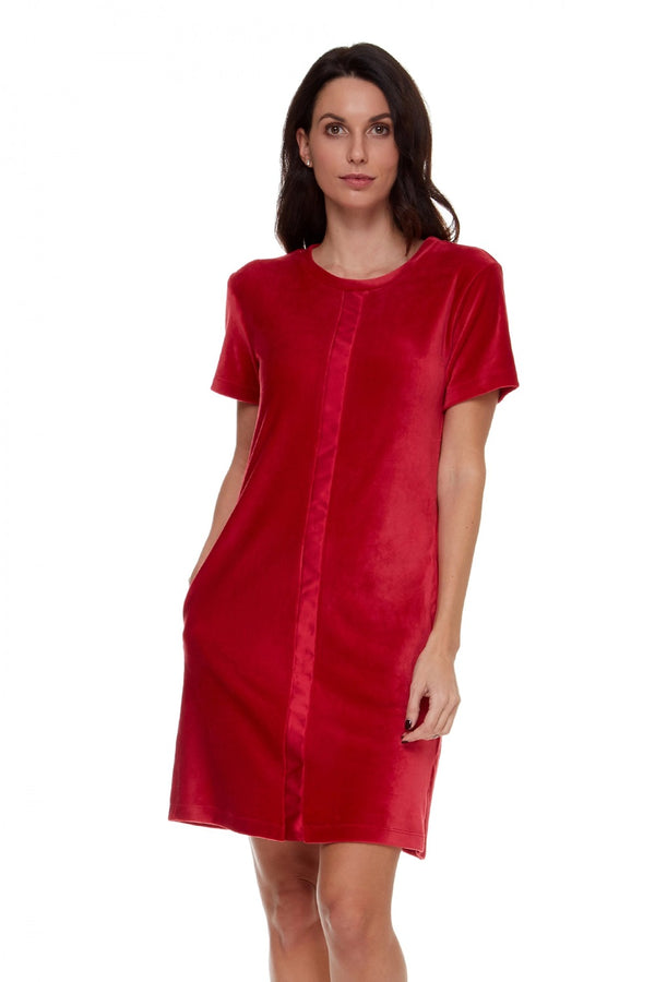 Платье с короткими рукавами 6069 crimson