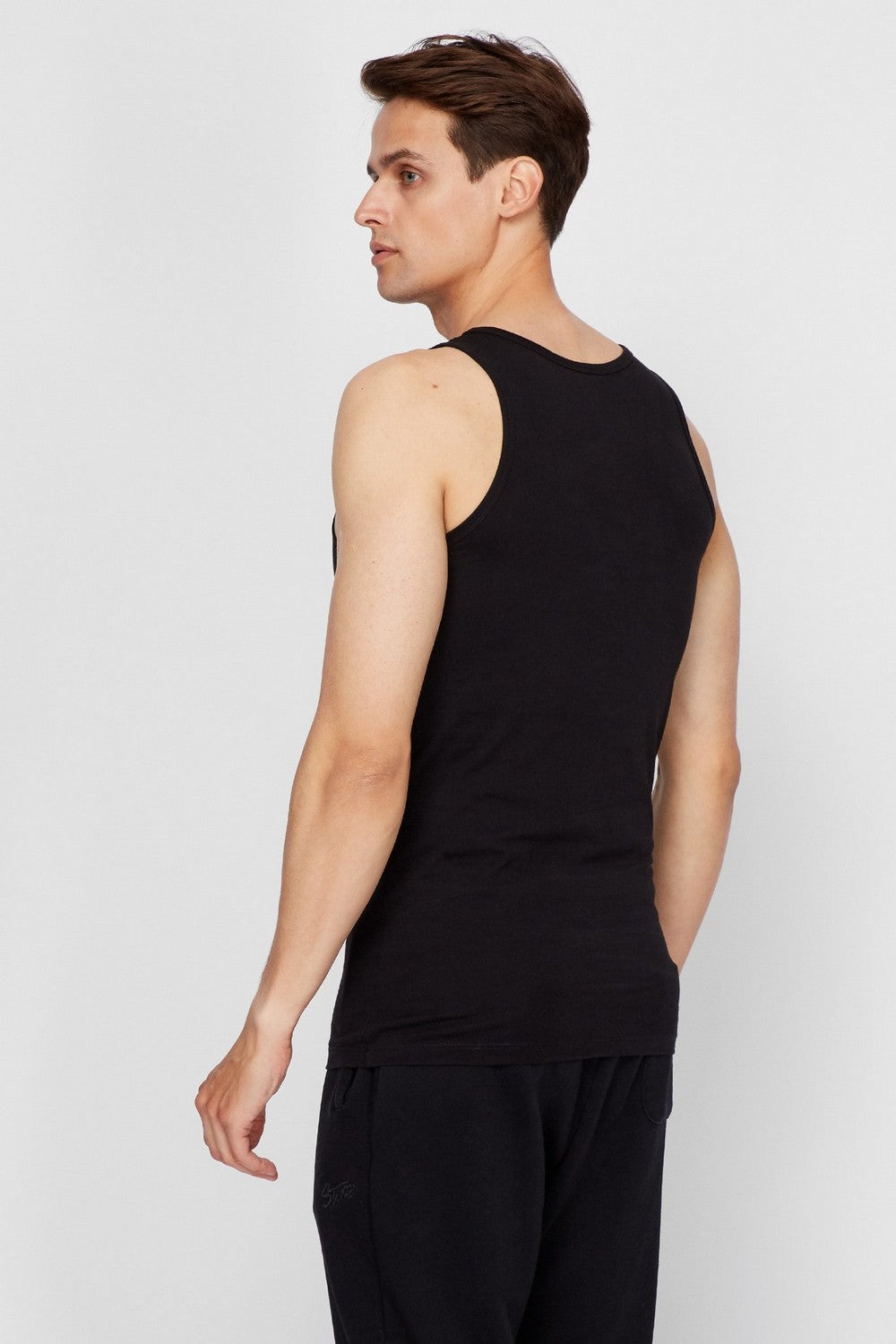 Мужская майка из хлопка 6152 black