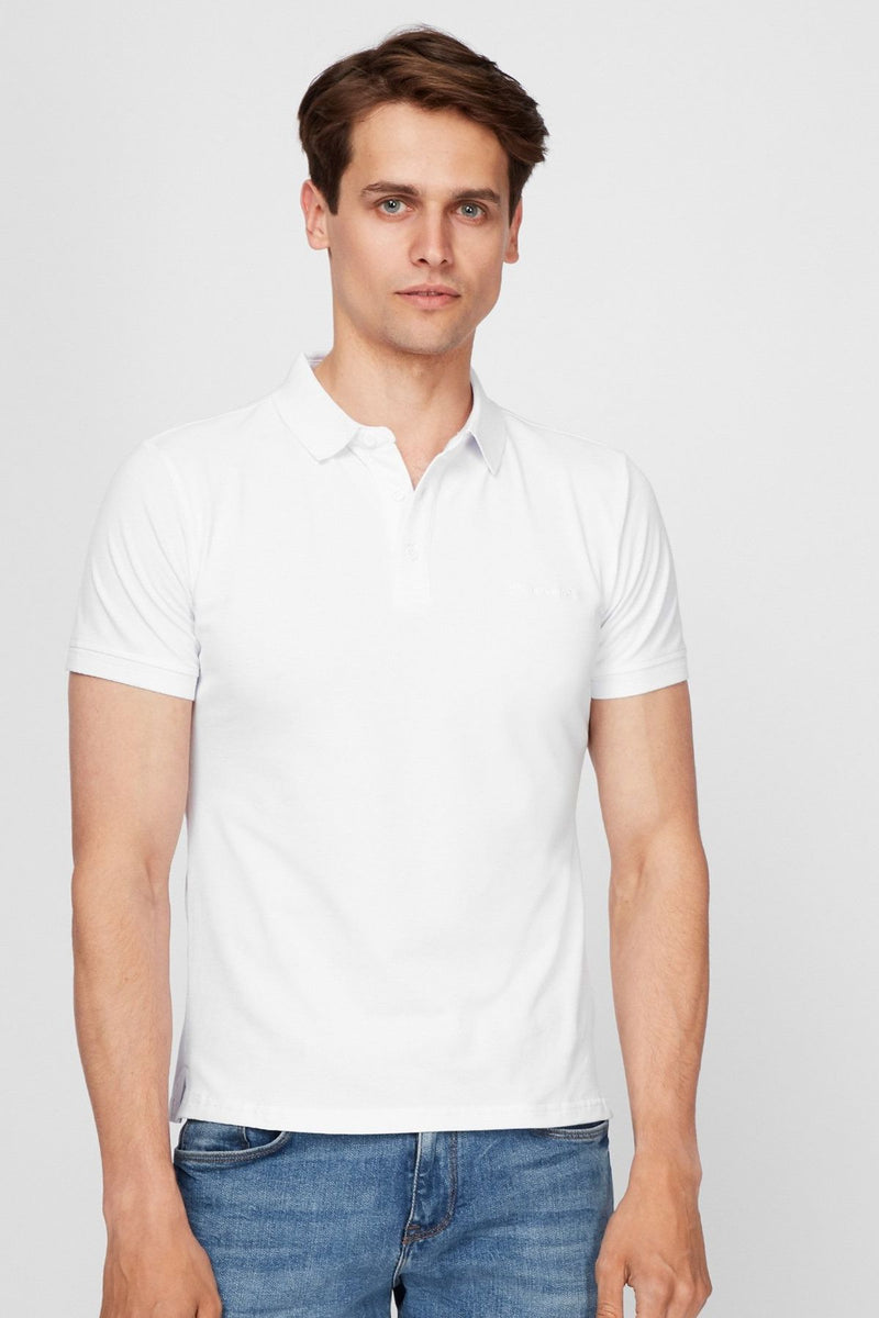 Мужская футболка-поло 6164-2 AA 02 white