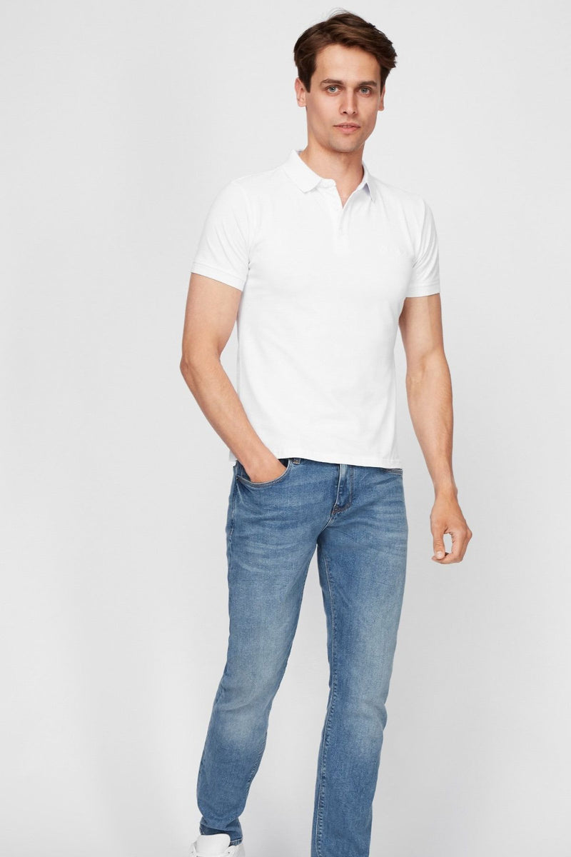 Чоловічі футболки-поло 6164-2 AA 02 white