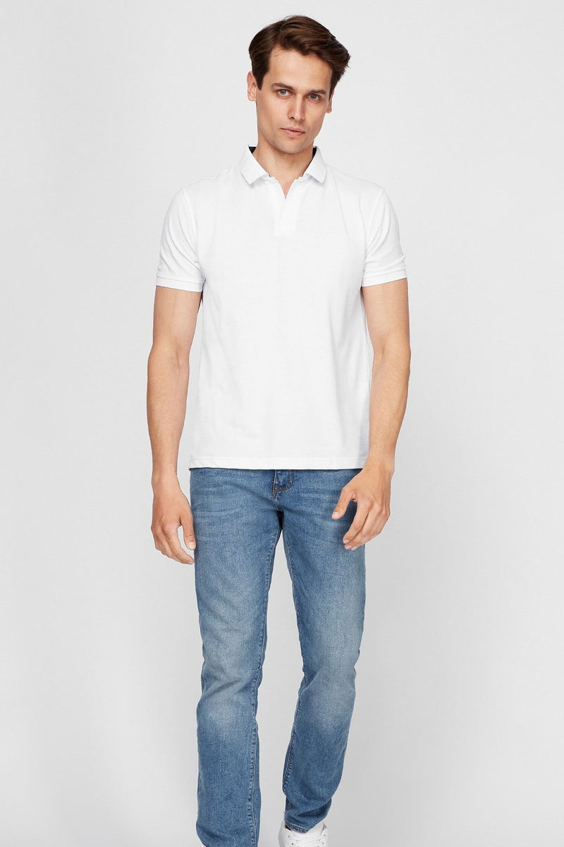 Мужская футболка-поло 6164-8 AA 02 white