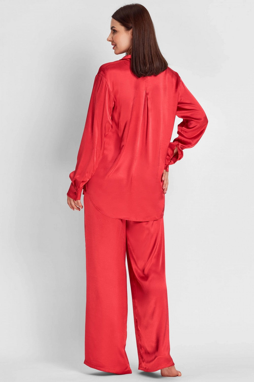 Пижама из сатиновой вискозы 6211-9 raspberry