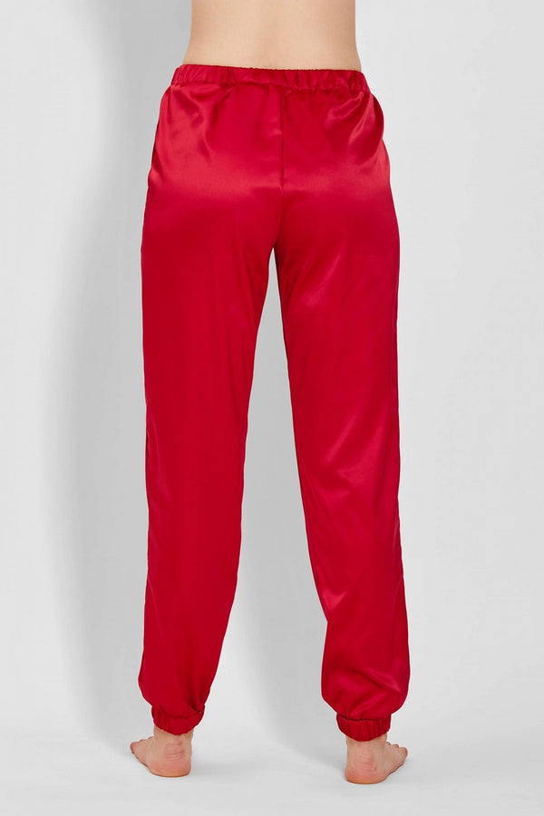 Пижамные брюки с карманами 6225 raspberry