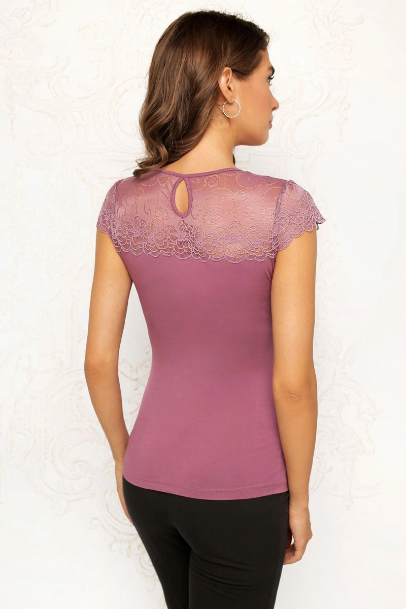 Блуза из модала 6244 grey purple