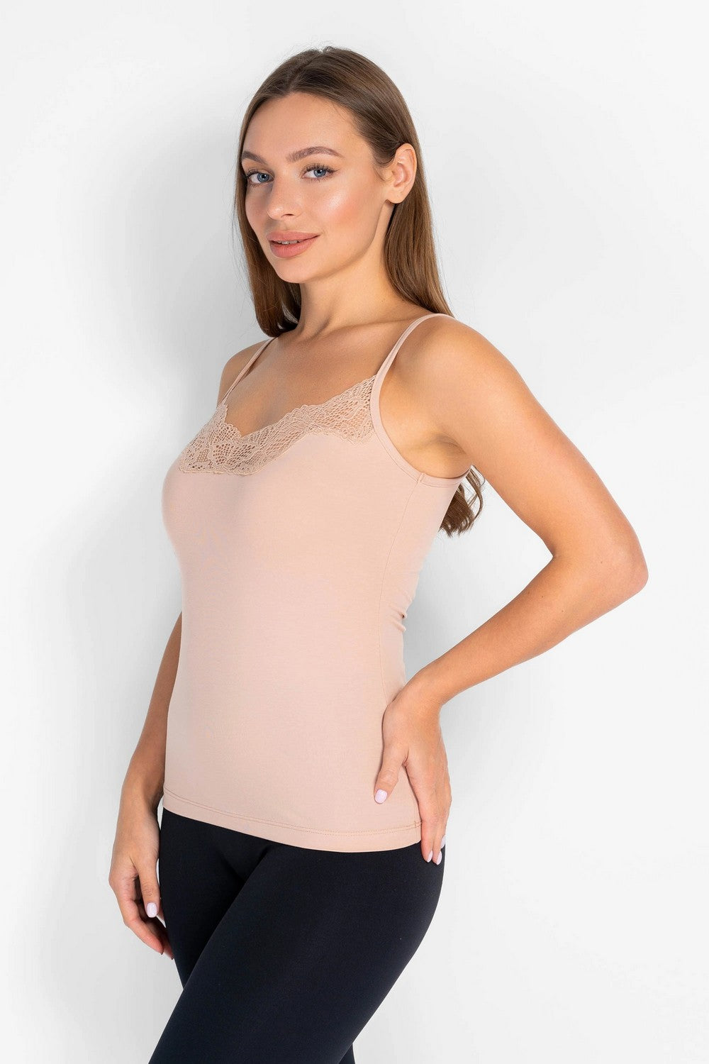 Майка на тонких бретелях 6254-7 natural