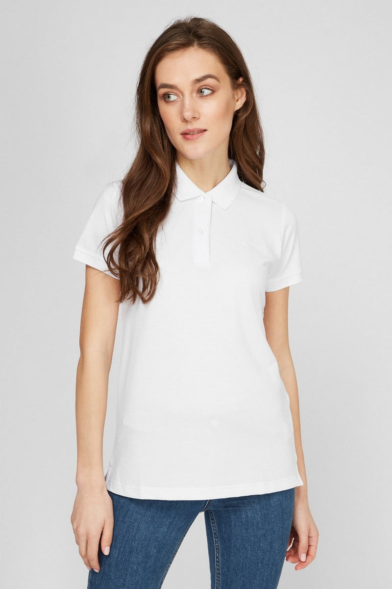 Хлопковая футболка-поло 6264-2 white