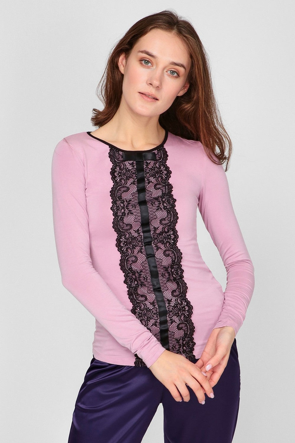 Джемпер с ажурным кружевом 6273 62/01 rose