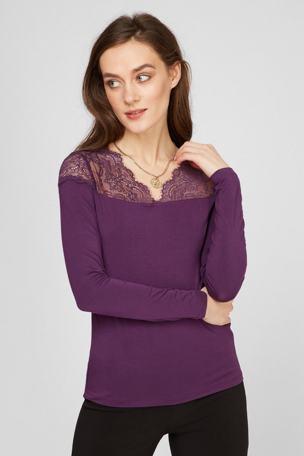 Джемпер из модала 6276-5 gray/violet