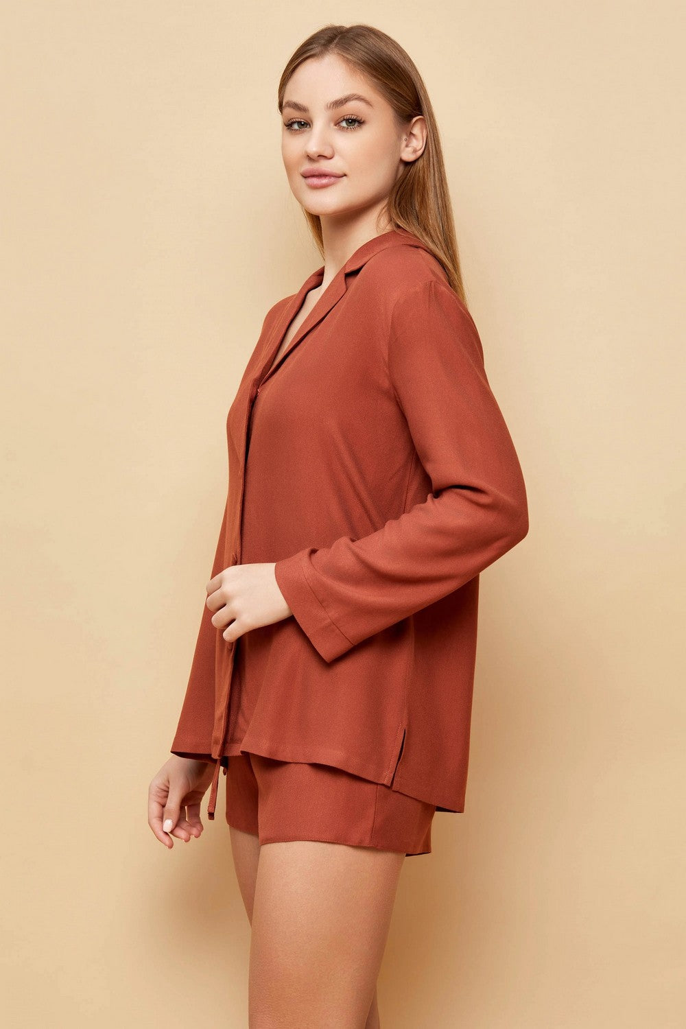 Пижама из вискозы 6826 cinnamon