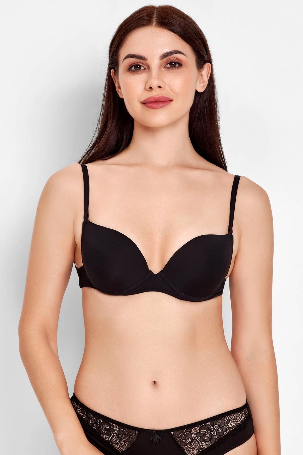 Бюстгальтер push-up со съемными бретелями 7004-000 black