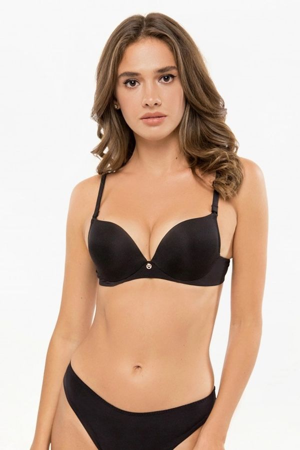 Бюстгальтер балконет со съемными бретелями 7005-000 black
