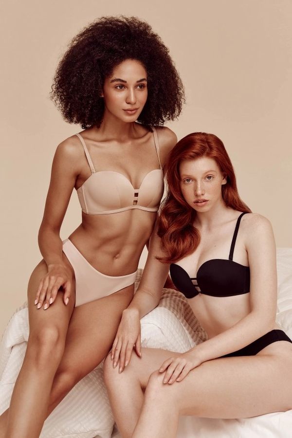 Бюстгальтер балконет зі знімними бретелями 7005-005 black