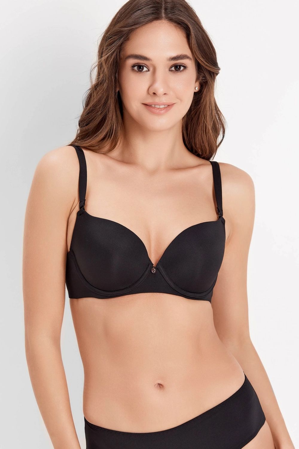 Бюстгальтер балконет со съемными бретелями 7005-011-1 black