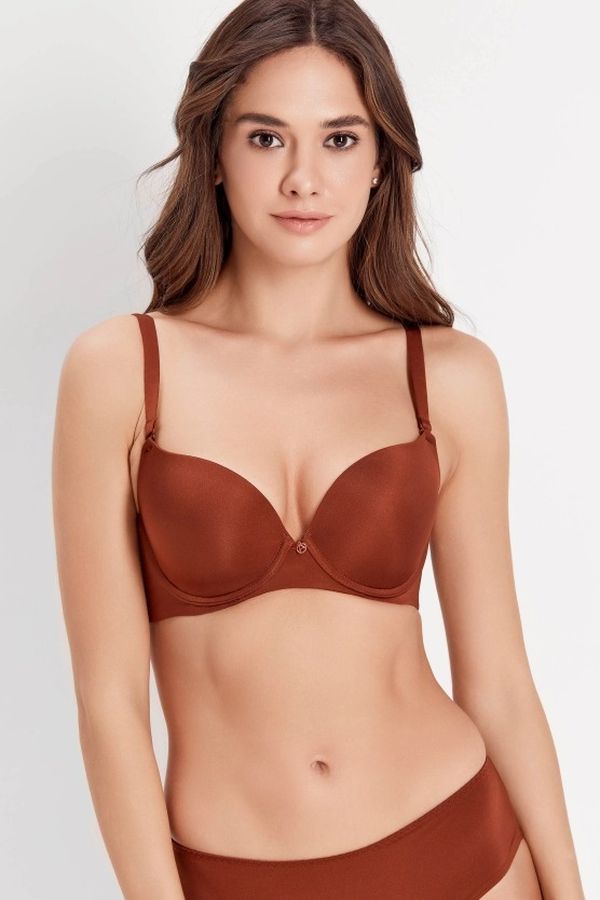 Бюстгальтер балконет со съемными бретелями 7005-011-1 cinnamon