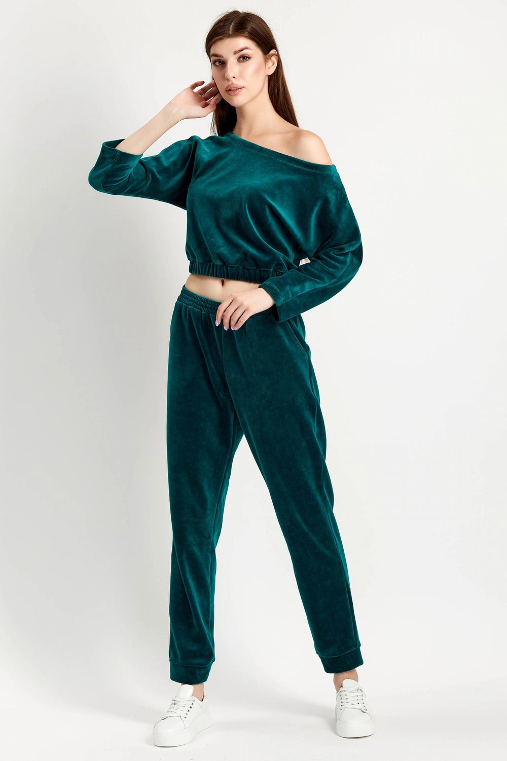 Комплект для дома из велюра 7005-6206 emerald